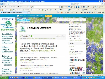 Custom Twitter Background - Ten Mile Software